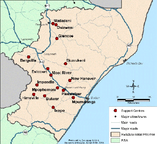 Map of KwaZulu-Natal